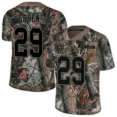 Nike Bears #29 Tarik Cohen Camo Youth Stitched NFL Limited Rush Realtree Jersey