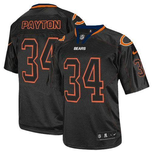 Nike Bears #34 Walter Payton Lights Out Black Youth Stitched NFL Elite Jersey