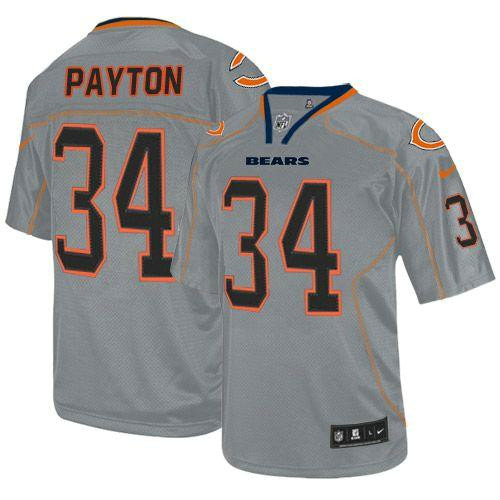Nike Bears #34 Walter Payton Lights Out Grey Youth Stitched NFL Elite Jersey