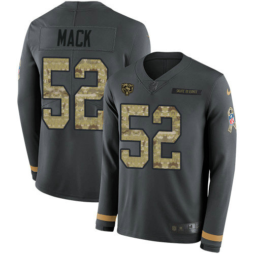 Nike Bears #52 Khalil Mack Anthracite Salute to Service Youth