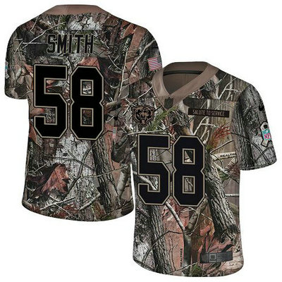 Nike Bears #58 Roquan Smith Camo Youth Stitched NFL Limited Rush Realtree Jersey