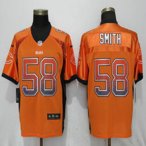 Nike Bears #58 Roquan Smith Orange Drift Fashion Elite Jersey