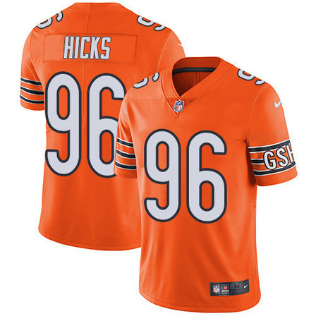 Nike Bears #96 Akiem Hicks Orange Youth Stitched NFL Limited Rush Jersey