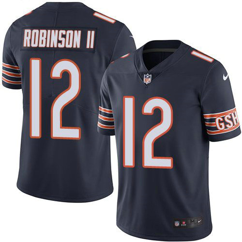 Nike Bears 12 Allen Robinson II Navy Youth Color Rush Limited Jersey