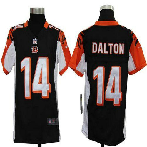 Nike Bengals #14 Andy Dalton Black Team Color Youth Stitched NFL Elite Jersey