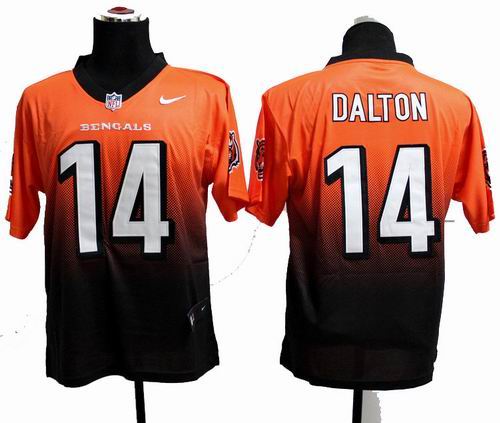 Nike Bengals #14 Andy Dalton Orange Elite Drift II Fashion Jersey