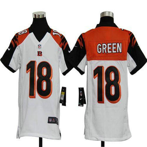 Nike Bengals #18 A.J. Green White Youth Stitched NFL Elite Jersey