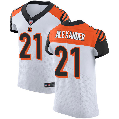 Nike Bengals #21 Mackensie Alexander White Men's Stitched NFL New Elite Jersey