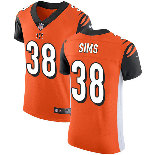 Nike Bengals #38 LeShaun Sims Orange Alternate Men's Stitched NFL New Elite Jersey