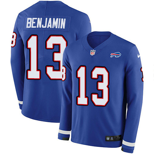 Nike Bills #13 Kelvin Benjamin Royal Blue Team Color Men's Stitched NFL Limited Therma Long Sleeve Jersey