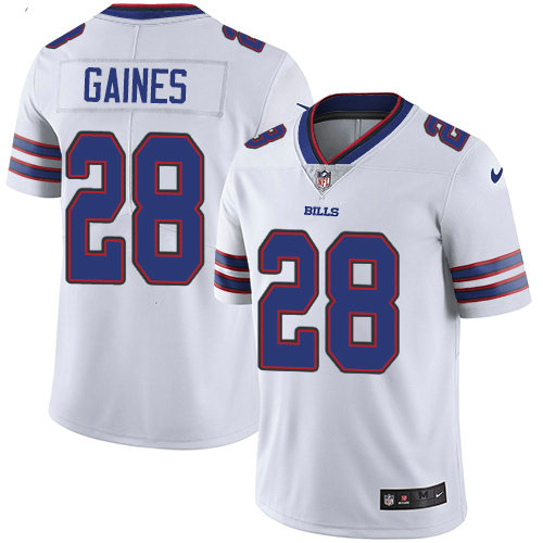 Nike Bills #28 E.J. Gaines White Men's Stitched NFL Vapor Untouchable Limited Jersey