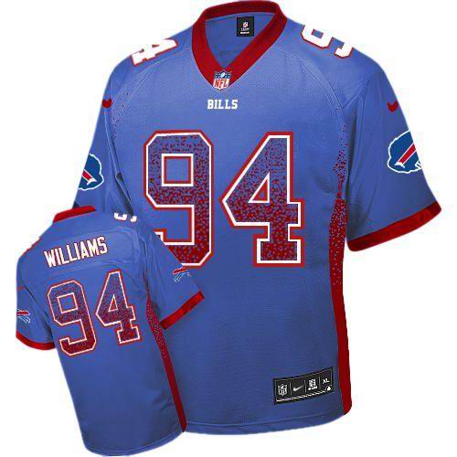 Nike Bills #94 Mario Williams Royal Blue Team Color Elite Drift Fashion Jersey