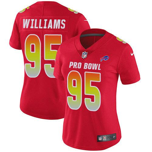 Nike Bills #95 Kyle Williams Red Women's Stitched NFL Limited AFC 2019 Pro Bowl Jersey