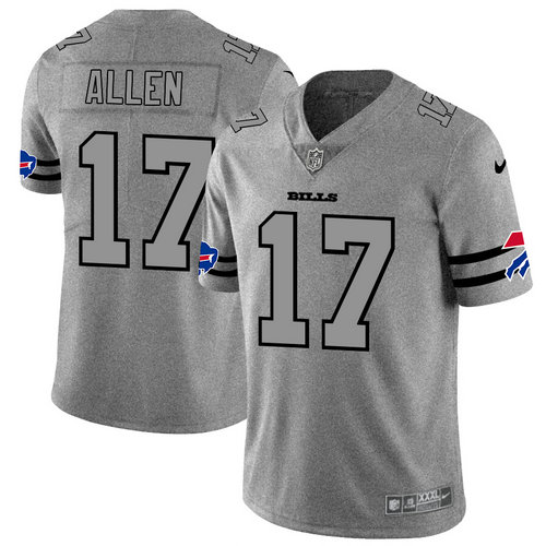 Nike Bills 17 Josh Allen 2019 Gray Gridiron Gray Vapor Untouchable Limited Jersey