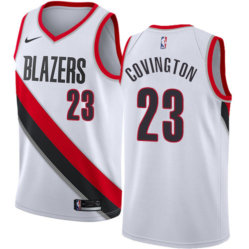 Nike Blazers #23 Robert Covington White NBA Swingman Association Edition Jersey
