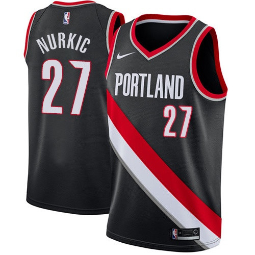 Nike Blazers #27 Jusuf Nurkic Black NBA Swingman Icon Edition Jersey