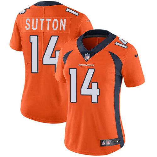 Nike Broncos #14 Courtland Sutton Orange Team Color Women's Stitched NFL Vapor Untouchable Limited Jersey