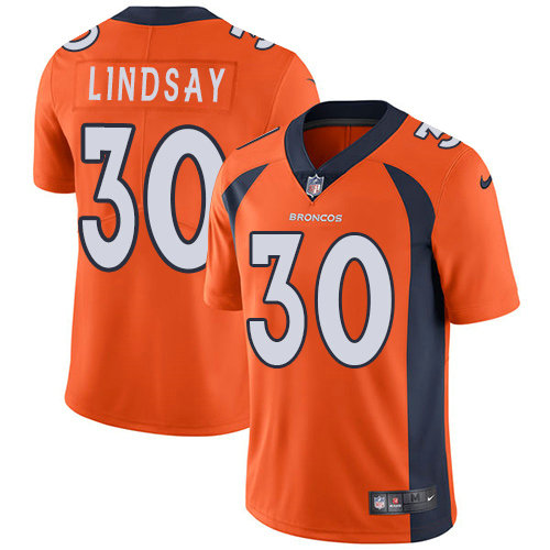 Nike Broncos #30 Phillip Lindsay Orange Team Color Youth Stitched NFL Vapor Untouchable Limited Jersey