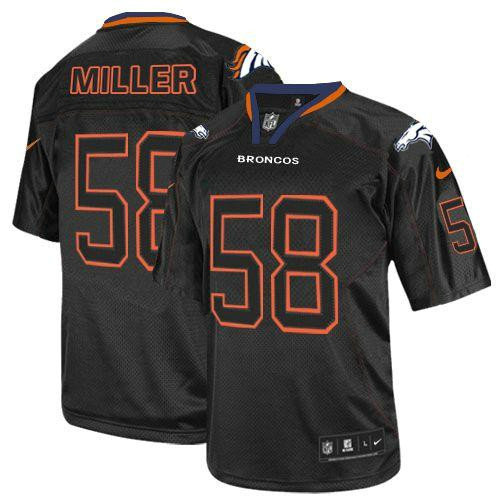 Nike Broncos #58 Von Miller Lights Out Black Youth Stitched NFL Elite Jersey