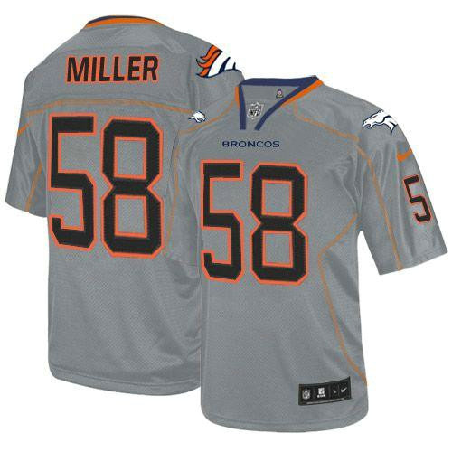 Nike Broncos #58 Von Miller Lights Out Grey Youth Stitched NFL Elite Jersey