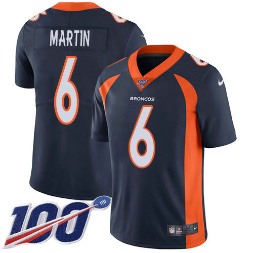 Nike Broncos #6 Sam Martin Navy Blue Alternate Men's Stitched NFL 100th Season Vapor Untouchable Limited Jersey