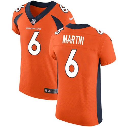 Nike Broncos #6 Sam Martin Orange Team Color Men's Stitched NFL Vapor Untouchable Elite Jersey