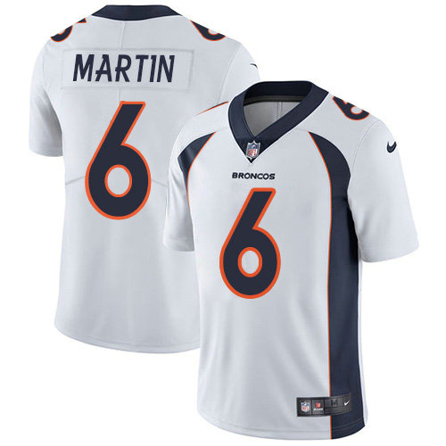 Nike Broncos #6 Sam Martin White Men's Stitched NFL Vapor Untouchable Limited Jersey