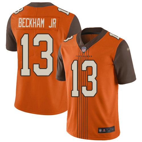 Nike Browns #13 Odell Beckham Jr Orange Alternate Men's Stitched Football Limited City Edtion Jersey