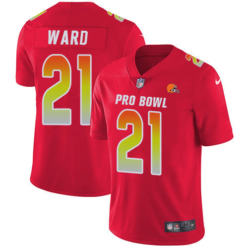 Nike Browns #21 Denzel Ward Red Youth Stitched NFL Limited AFC 2019 Pro Bowl Jersey