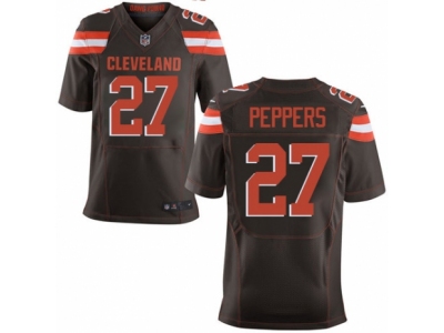 Nike Browns #27 Jabrill Peppers Brown New Elite Jersey