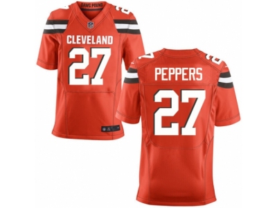 Nike Browns #27 Jabrill Peppers Orange New Elite Jersey