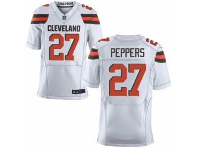 Nike Browns #27 Jabrill Peppers White New Elite Jersey