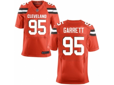 Nike Browns #95 Myles Garrett Orange New Elite Jersey