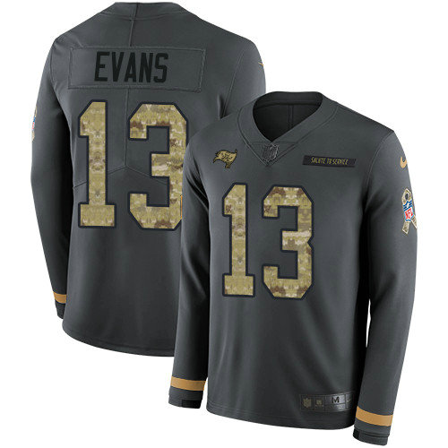 Nike Buccaneers #13 Mike Evans Anthracite Salute to Service Youth