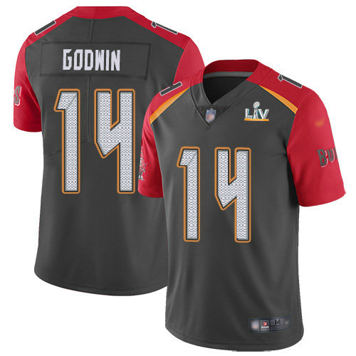 Nike Buccaneers #14 Chris Godwin Gray Youth Super Bowl LV Bound Stitched NFL Limited Inverted Legend Jersey