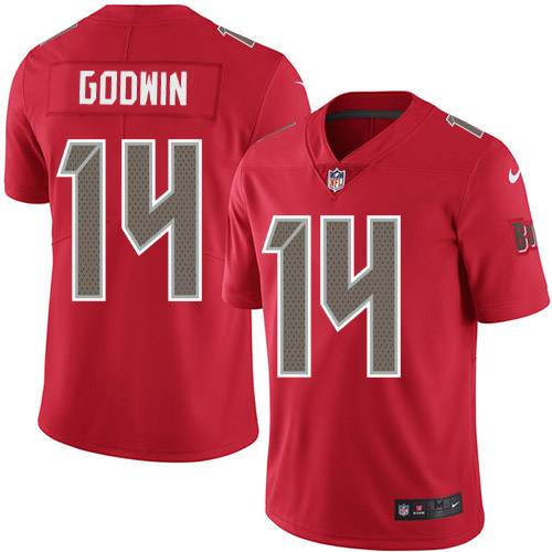 Nike Buccaneers #14 Chris Godwin Red Men's Stitched NFL Limited Rush Jersey
