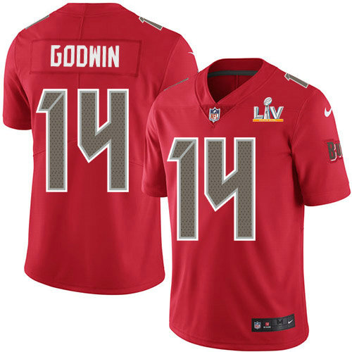Nike Buccaneers #14 Chris Godwin Red Youth Super Bowl LV Bound Stitched NFL Limited Rush Jersey