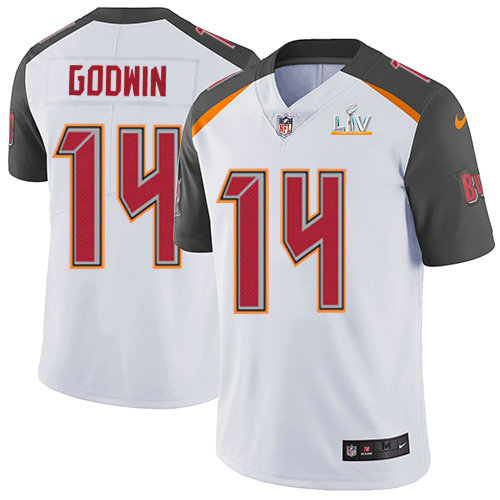 Nike Buccaneers #14 Chris Godwin White Men's Super Bowl LV Bound Stitched NFL Vapor Untouchable Limited Jersey