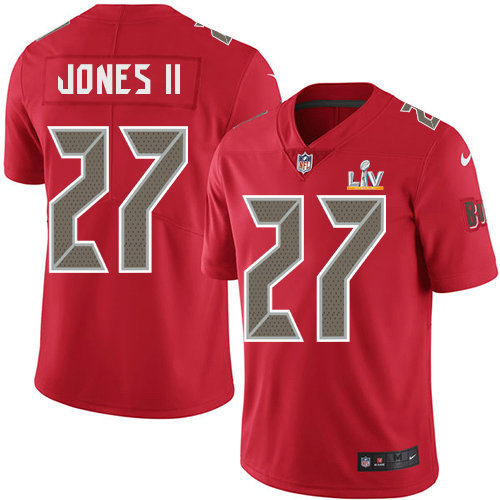Nike Buccaneers #27 Ronald Jones II Red Youth Super Bowl LV Bound Stitched NFL Limited Rush Jersey