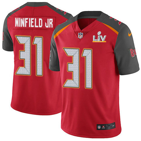 Nike Buccaneers #31 Antoine Winfield Jr. Red Team Color Youth Super Bowl LV Bound Stitched NFL Vapor Untouchable Limited Jersey