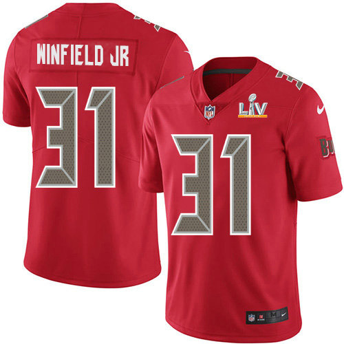 Nike Buccaneers #31 Antoine Winfield Jr. Red Youth Super Bowl LV Bound Stitched NFL Limited Rush Jersey