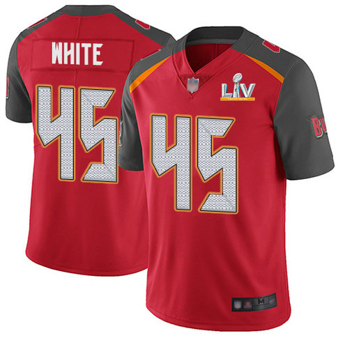 Nike Buccaneers #45 Devin White Red Team Color Youth Super Bowl LV Bound Stitched NFL Vapor Untouchable Limited Jersey