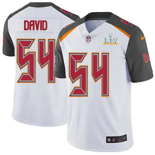 Nike Buccaneers #54 Lavonte David White Youth Super Bowl LV Bound Stitched NFL Vapor Untouchable Limited Jersey