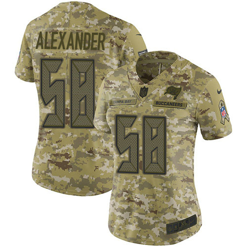 Nike Buccaneers #58 Kwon Alexander Camo Women's Stitched NFL Limited 2018 Salute to Service Jersey