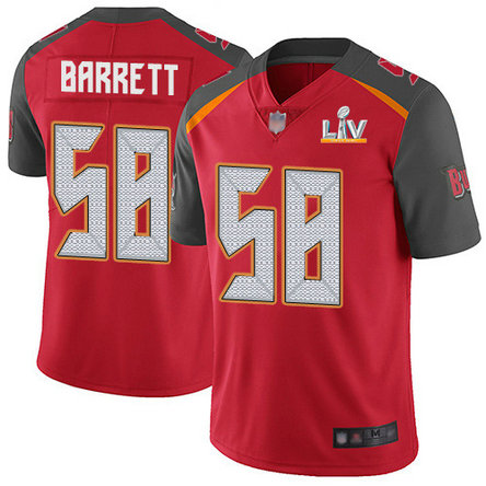 Nike Buccaneers #58 Shaquil Barrett Red Team Color Youth Super Bowl LV Bound Stitched NFL Vapor Untouchable Limited Jersey