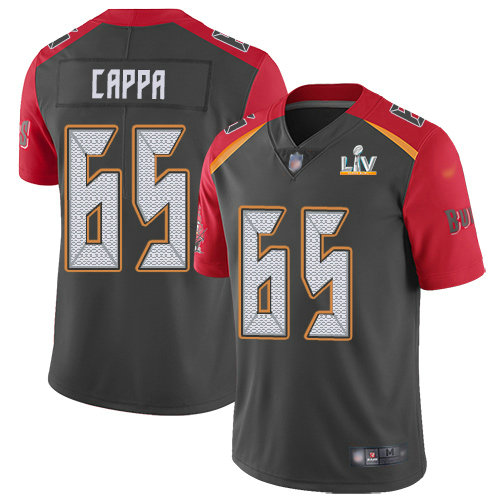 Nike Buccaneers #65 Alex Cappa Gray Men's Super Bowl LV Bound Stitched NFL Limited Inverted Legend Jersey
