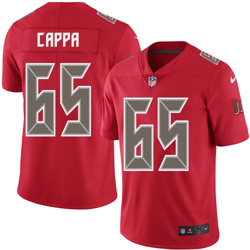 Nike Buccaneers #65 Alex Cappa Red Men's Stitched NFL Limited Rush Jersey