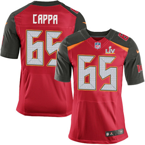 Nike Buccaneers #65 Alex Cappa Red Team Color Men's Super Bowl LV Bound Stitched NFL Vapor Untouchable Elite Jersey