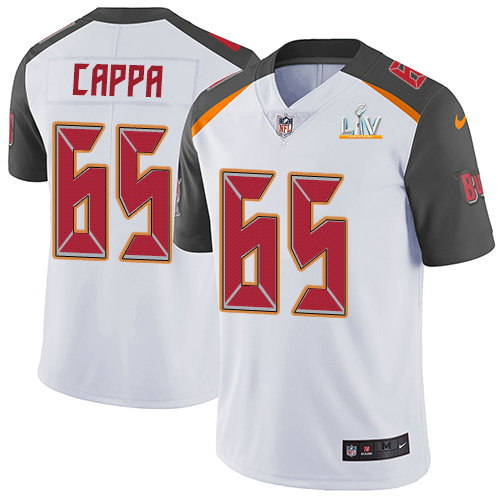 Nike Buccaneers #65 Alex Cappa White Men's Super Bowl LV Bound Stitched NFL Vapor Untouchable Limited Jersey