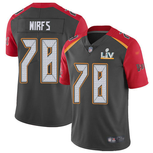 Nike Buccaneers #78 Tristan Wirfs Gray Youth Super Bowl LV Bound Stitched NFL Limited Inverted Legend Jersey
